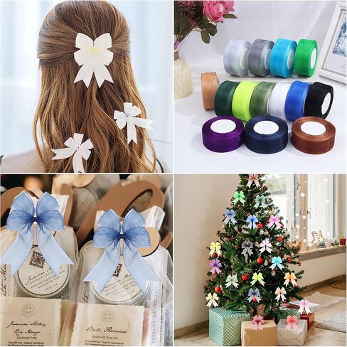 1-1/2 Inch x 50 Yards Sheer Organza Ribbon Chiffon Ribbon for Gift Wedding Flower Bouquet Wrapping Decorations Crafts (Black) in Kuwait