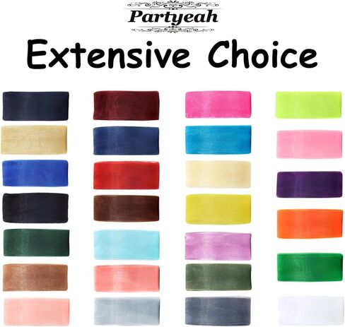 1-1/2 Inch x 50 Yards Sheer Organza Ribbon Chiffon Ribbon for Gift Wedding Flower Bouquet Wrapping Decorations Crafts (Black) in Saudi Arabia