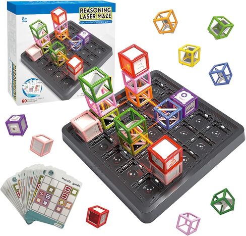 [2025 New] Laser Maze Reasoning Game, Ultimate STEM Logic Toys， 60+ Challenges, 37 Pcs Cubes, Ideal Gift fo,8-14Year Old Kids & Adults (Birthday/Christmas/Easter) in Saudi Arabia