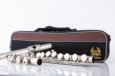 Rhythm C Flutes with Engraved Flower Closed Hole 16 Keys Flute For Student, Beginner with Cleaning Kit, Stand, Carrying Case, Gloves, Tuning Rod, Blue in Kuwait