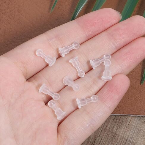 100 PCS Impenetrable Big-Long Soft Earring Backs, Comfort Earring Backs Replacements, TPE Medical Grade Material, Earring Back for Stud Fit with All Types of Earrings(Pillar Ball) in Saudi Arabia