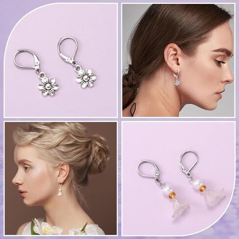 12 Pcs Leverback Earring Hooks, Stainless Steel Clasp Hoop, Hypoallergenic Dangles Earring Hooks, French Ear Wire Findings for Women, DIY Crafts, Jewelry Making (Gold) in Saudi Arabia