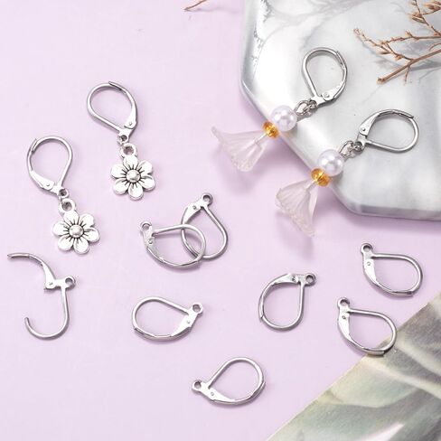 12 Pcs Leverback Earring Hooks, Stainless Steel Clasp Hoop, Hypoallergenic Dangles Earring Hooks, French Ear Wire Findings for Women, DIY Crafts, Jewelry Making (Gold) in Saudi Arabia