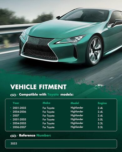 SCITOO مكيف هواء مكثف لـ 2001-2007 لتويوتا لهايلاندر 2.4L 2001-2003 لتويوتا لهايلاندر 3.0L 2004-2007 لتويوتا لهايلاندر 3.3L استبدال 3053 in Saudi Arabia