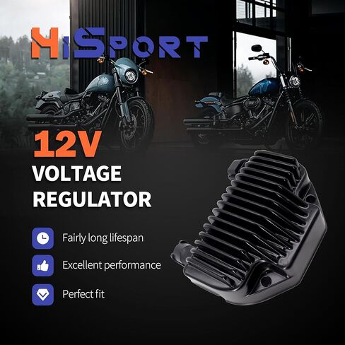 HiSport Voltage Regulator Rectifier 74631-08 Compatible with Harley Davidson Dyna 2008-2017, Replacement for Dyna Switchback/Street Bob/Super Glide/Fat Bob/Low Rider/Wide Glide, 7463108A, 383-574 in Saudi Arabia