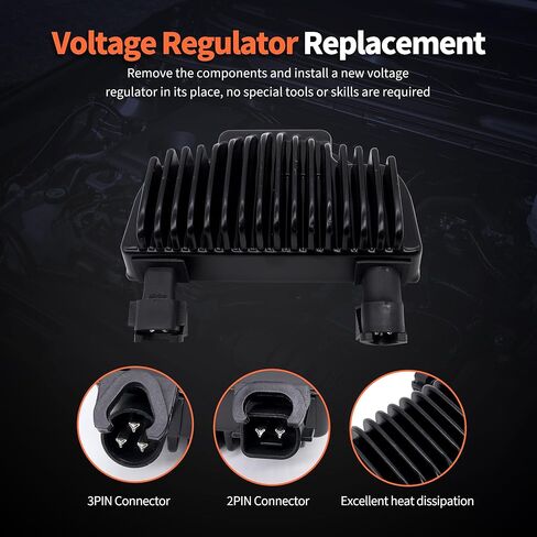 HiSport Voltage Regulator Rectifier 74631-08 Compatible with Harley Davidson Dyna 2008-2017, Replacement for Dyna Switchback/Street Bob/Super Glide/Fat Bob/Low Rider/Wide Glide, 7463108A, 383-574 in Saudi Arabia