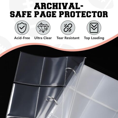 حافظة بطاقات كرة القدم ذات 9 جيوب، ألبوم تجميع كبير السعة 50 صفحة، 900 جيب، ألبوم تخزين البطاقات الرياضية بجيب مزدوج الجوانب، كرة القدم in Kuwait