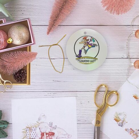 3dRose orn_103044_1 Funny Worlds Greatest Cleaning Lady Ii Cartoon-Snowflake Ornament, 3-Inch, Porcelain in Kuwait