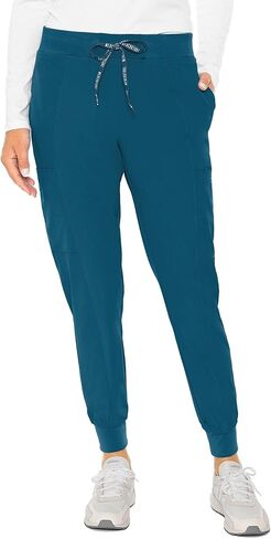 Med Couture Peaches Women's Seamed Jogger Pant, Taffy Pink, X-Small Petite in Saudi Arabia
