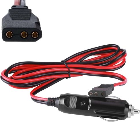 CB Power Cord 3 Pin Plug Cable 12V Car Cigarette Lighter Plug Heavy Duty for Cobra Galaxy Uniden Midland President MC Kinley President Walker Mobile CB Ham Radios in Saudi Arabia