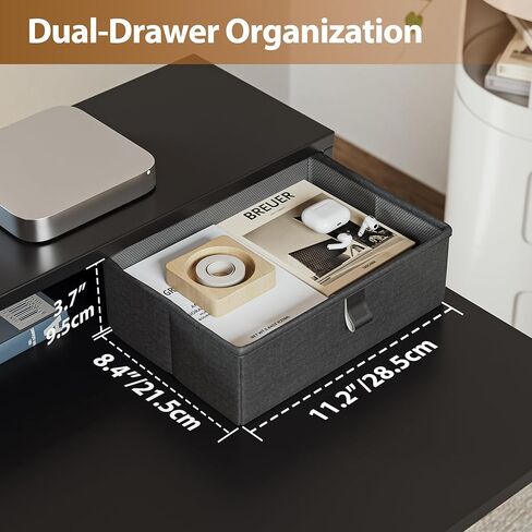 مكتب قائم كهربائي على شكل حرف L من Agilestic، مكتب مريح بارتفاع قابل للتعديل مقاس 63 × 55 بوصة مع مساحة تخزين، مكتب زاوية للوقوف ومنفذ طاقة لطاولة الكمبيوتر وأضواء LED، طاولة مكتب، بني ريفي in Kuwait