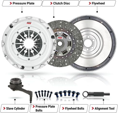 CMP Stage 1 Street Clutch Kit with Slave Cylinder with Flywheel fits 2002-2005 Beetle Golf Jetta 2000-2006 TT Quattro 1.8 Turbo 6-Speed in Saudi Arabia