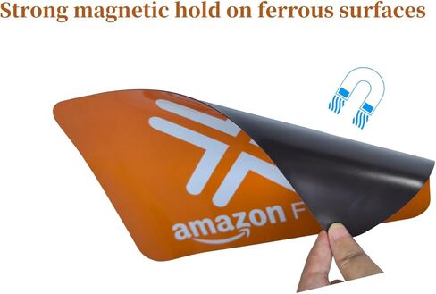 Flex Delivery Driver Car Sign Magnet Car Signs 2-Pack, Reflective Vehicle Magnets for Car, Strong Waterproof Magnetic Delivery Sign, 12" x 8", Orange in Saudi Arabia
