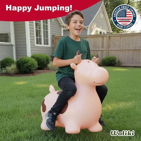 واليكي هوبر حصان نطاط ضخم | بيني للأطفال الأكبر حجمًا وحتى البالغين | ركوب الثور هوبي هورس | X-كبير in Kuwait