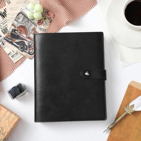 Weekgrat 2026 Leather Planner A5 Leather 6 Ring Binder Planner Binder Journal with Pockets for Men and Women (Black) in Saudi Arabia