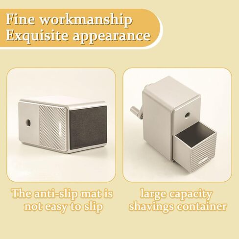 Manual Pencil Sharpener for Kids with Stronger Spiral hob with Adjustable Point for Children, Pencils, Colored Pencils, Classroom, Home and Office, Artists in Saudi Arabia