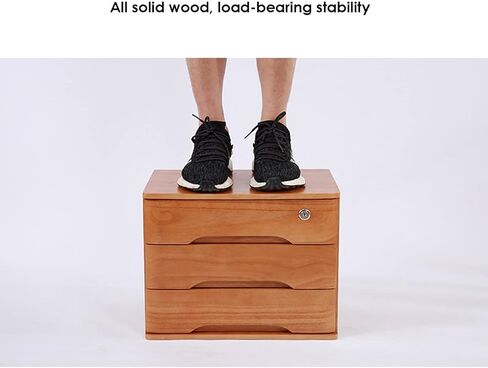 Wooden Desktop Storage Box with Lockable Drawers, Office Supplies A4/Receipt File Organizer, Flat File Cabinet,B-4 Drawer in Saudi Arabia