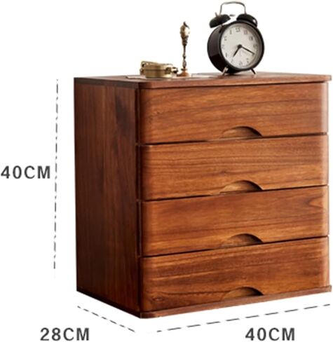 Wooden Desktop Storage Box with Lockable Drawers, Office Supplies A4/Receipt File Organizer, Flat File Cabinet,A in Saudi Arabia
