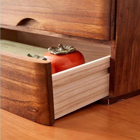 Wooden Desktop Storage Box with Lockable Drawers, Office Supplies A4/Receipt File Organizer, Flat File Cabinet,A in Saudi Arabia