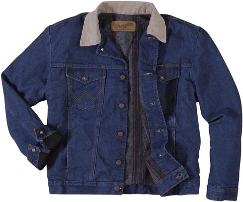 Western Style Lined Denim Jacket, Blanket/Denim, 48 in Kuwait