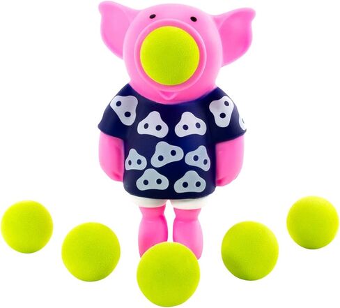 Hog Wild Narwhal Ball Popper Toy - Includes 4 Soft Foam Balls - Squeeze to Pop Air Powered Balls Up to 20 Feet - Launcher Safe for Indoor/Outdoor Play - Party Favor Gift for Kids, Girls, Boys Ages 5+ in Kuwait