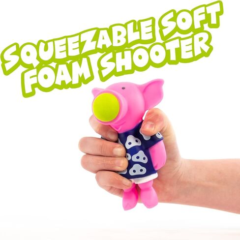 Hog Wild Narwhal Ball Popper Toy - Includes 4 Soft Foam Balls - Squeeze to Pop Air Powered Balls Up to 20 Feet - Launcher Safe for Indoor/Outdoor Play - Party Favor Gift for Kids, Girls, Boys Ages 5+ in Kuwait