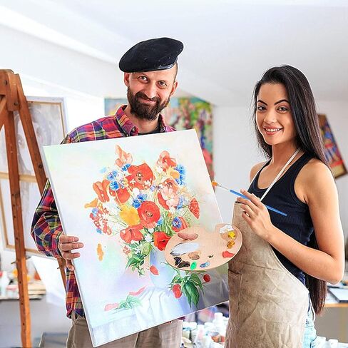 60 قطعة من فرش الطلاء، مجموعة فرشاة صغيرة مستديرة ومسطحة للرسم التفصيلي in Saudi Arabia