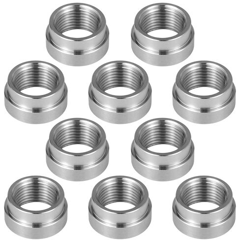 O2 Sensor Bung, 6 PCS - M18 x 1.5 Thread Oxygen Sensor Bungs Weld in, 304 Stainless Steel O2 Weld in Bung, Stepped Design in Saudi Arabia