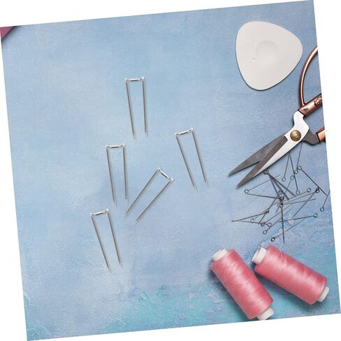 KALLORY 200Pcs U Shaped Stitch Needles Durable Cloth Positioning Pins for Sewing Quilting and Craft Projects for Wedding Bouquets Dressmaking and Stitching in Saudi Arabia
