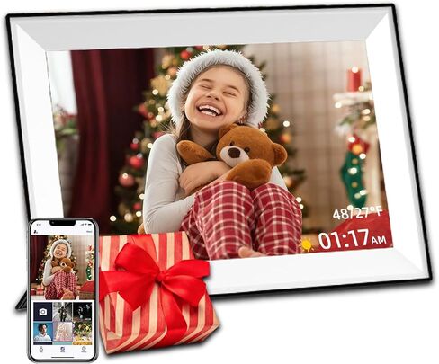 10.1 Inch Uhale WiFi Digital Picture Frame with 32GB Storage and 1280 * 800 IPS Touch Screen Easy Setup to Share Photo Video via Free APP, for Christmas in Kuwait