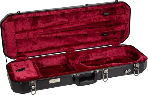 Crossrock Carbon Fiber Pattern PC Hard Shell Violin Case fits 4/4 Full Size-Backpack style(CRA920VFBK) in Kuwait