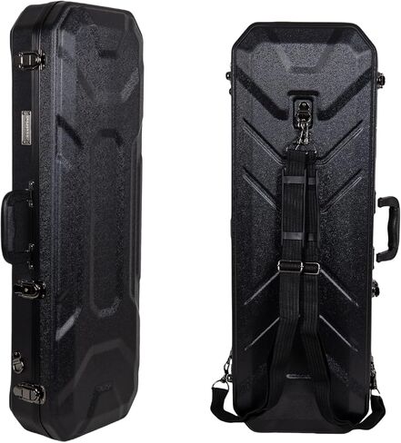 Crossrock Carbon Fiber Pattern PC Hard Shell Violin Case fits 4/4 Full Size-Backpack style(CRA920VFBK) in Kuwait