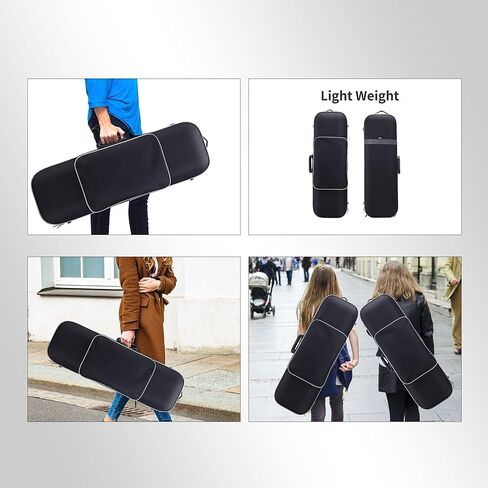 ايه دي ام حافظة كمان بحجم كامل 4/4، حافظة كمان مستطيلة صلبة مع مقياس رطوبة مدمج، خفيفة الوزن للغاية محمولة مع اشرطة حمل in Kuwait