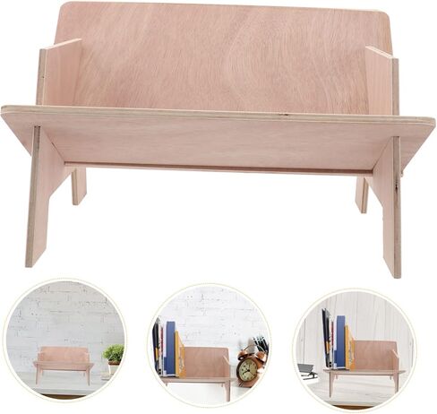 Gadpiparty 1Pc Assembled Bookshelf Simple Desktop Book Rack Log Color for Organizing Files and Magazines and Storage for Office and Study Room in Saudi Arabia