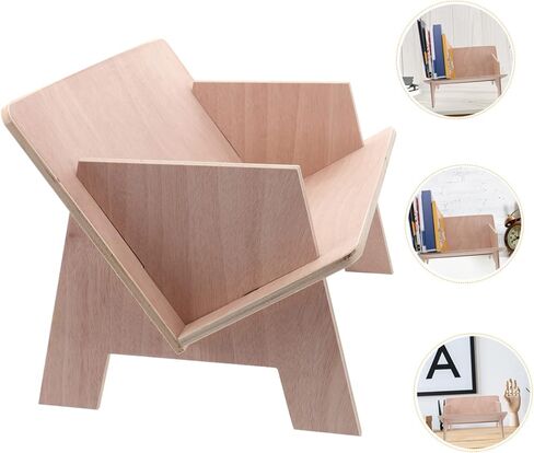 Gadpiparty 1Pc Assembled Bookshelf Simple Desktop Book Rack Log Color for Organizing Files and Magazines and Storage for Office and Study Room in Saudi Arabia