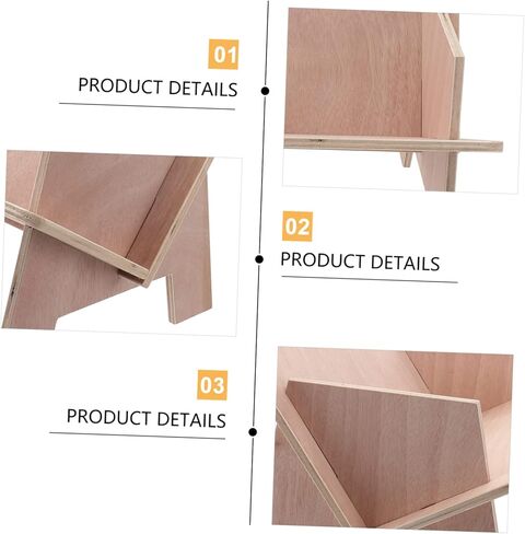 Gadpiparty 1Pc Assembled Bookshelf Simple Desktop Book Rack Log Color for Organizing Files and Magazines and Storage for Office and Study Room in Saudi Arabia