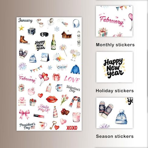 Planner Stickers & Calendar Stickers for Adults Planner, 330+ Holiday Seasonal Sticker for Planners, Calendars, Junk Journal, Scrapbooks in Saudi Arabia