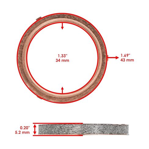 Caltric Muffler Manifold Pipe Gasket Compatible with Suzuki Dr200 Dr200Se Dr200S 1986-1988 1996-2009 in Saudi Arabia