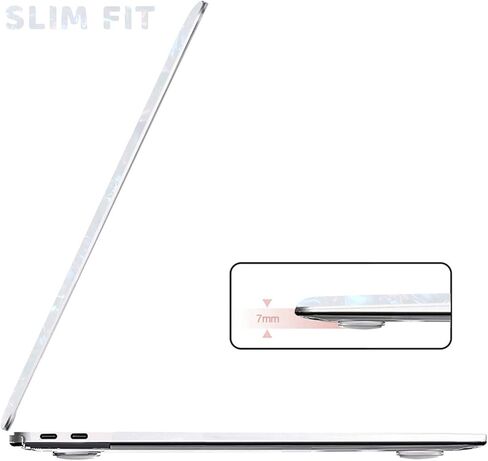Anban Compatible with MacBook Pro 13 inch Case M2 M1 2025-2016 A2338 A2251 A2289 A2159 A1989 A1706 A1708, Plastic Hard Shell+Keyboard Cover+Screen Protector for MacBook Pro 13.3 inch Case, Shiny Pearl in Saudi Arabia