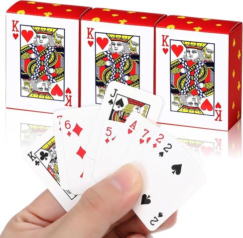 3 أوراق لعب صغيرة 1.65 بوصة، مجموعة صغيرة من البطاقات المحمولة، بطاقة بوكر صغيرة، بطاقة لعب صغيرة للبالغين، مجموعة صغيرة من هدايا الحفلات الجديدة لعيد الميلاد، رأس السنة الجديدة، متعة السفر in Saudi Arabia