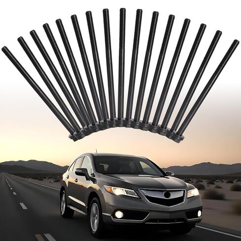 16 قطعة ES71329-1 مجموعة مسامير رأس اسطوانة المحرك لـ Acura ZDX TSX 2010-2013، لـ Acura RLX TLX 2015-2020، لـ Acura RDX 2013-2018، لـ Acura MDX 2004-2020، لـ Acura RL 2005-2012 in Saudi Arabia