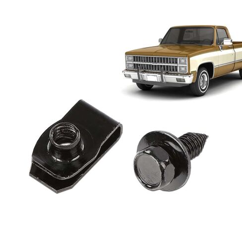 G-PLUS Fender Bolts & U Nuts 5/16-18 x 7/8" x 3/4" Washer 1/2" Hex Head 50 PCS Kit Body Compatible with Buick/Chevy/GMC/Pontiac/Oldsmobile in Saudi Arabia