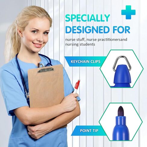 120 Pcs Mini Permanent Markers for Nurses Badge Mini Markers with Golf Keychain Clips Golf Ball Point for Office Classroom Supplies (Multicolor) in Saudi Arabia