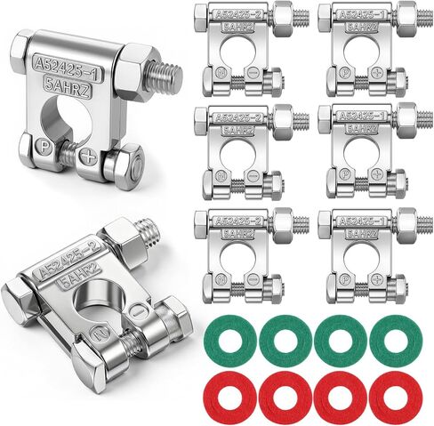 4 Pairs Battery Terminal Connectors Negative and Positive Top Post Battery Connector for Marine Car Boat RV and Vehicles in Saudi Arabia
