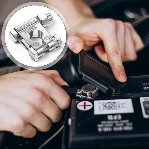 4 Pairs Battery Terminal Connectors Negative and Positive Top Post Battery Connector for Marine Car Boat RV and Vehicles in Saudi Arabia