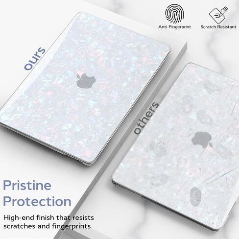 B BELK متوافق مع حافظة MacBook Pro 14 بوصة 2025 2024 2023 2022 2021 M5 M4 M3 M2 M1 A3434 A3112 A3185 A3401 A2918 A2992 A2779 A2442، هيكل صلب من البلاستيك + غطاء لوحة مفاتيح + واقي شاشة، لؤلؤ لامع in Kuwait