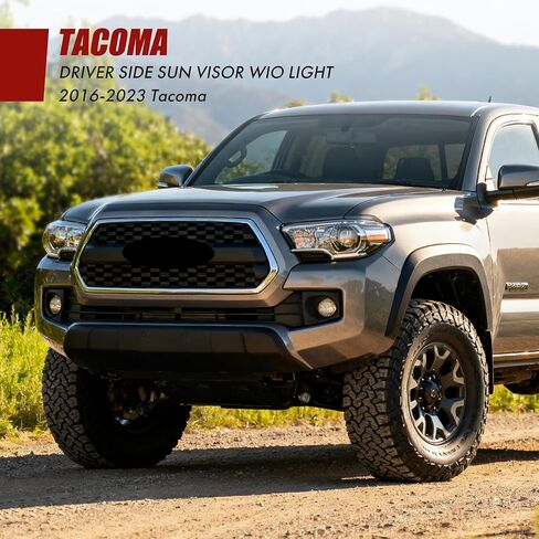 مجموعة كاملة من واقي الشمس من الجانب الأيسر والأيمن لسيارة Toyota Tacoma 2016-2023 - طراز OEM رمادي (مظلة للسائق والراكب) (oyota Tacoma 16-23 Left Gray) in Saudi Arabia