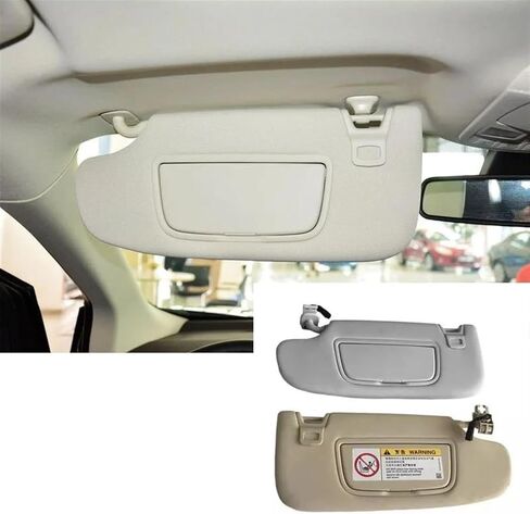 for Ford Edge 2015 2016 2017 2018 2019 2020 2021 2022 Auto Accessories with Makeup Mirror Sun Visor(Gray,Left) in Saudi Arabia