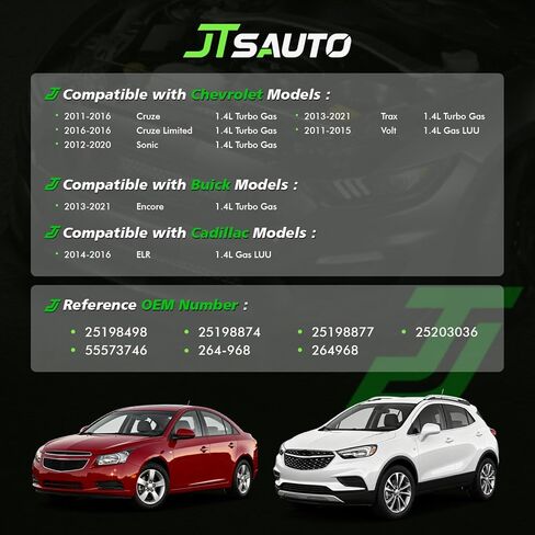 264-968 طقم غطاء صمام المحرك مع الحشيات والمسامير وغطاء حشو الزيت لـ 2011-2020 Chevy Cruze/Sonic/Trax/Volt، ELR، Encore 1.4L Turbo، يستبدل # 55573746، 25198498، 25198874 in Kuwait