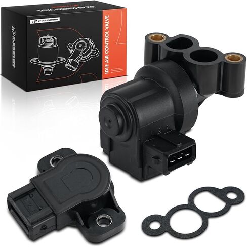 A-Premium Idle Air Control Valve IAC + Throttle Position Sensor TPS Compatible with Hyundai Sonata 1999-2005, Santa Fe 2001-2006, Tiburon 2003-2008, Tucson 2005-2009 & Kia Optima 2001-2006 in Saudi Arabia